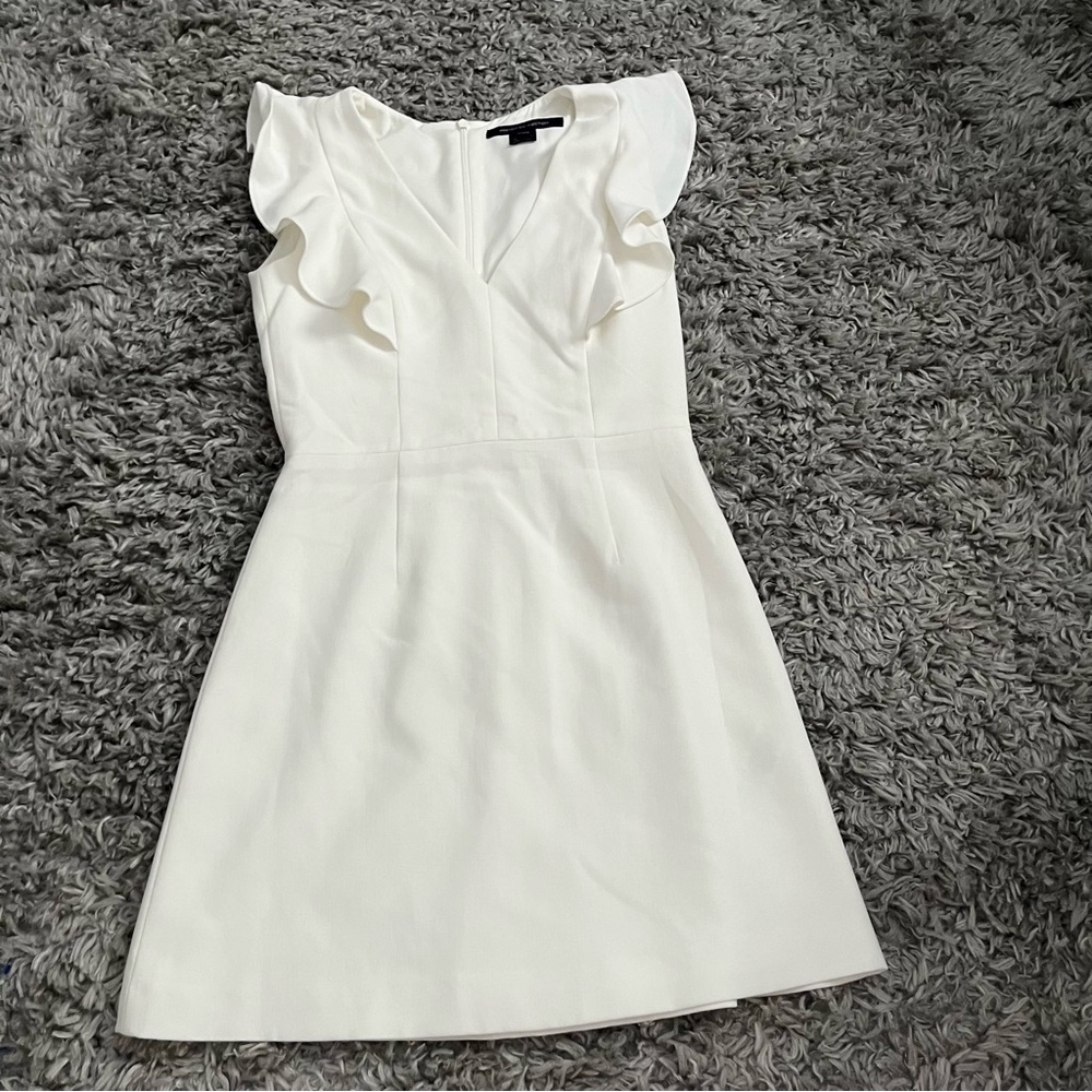 French connection whisper ruffle mini dress size 4